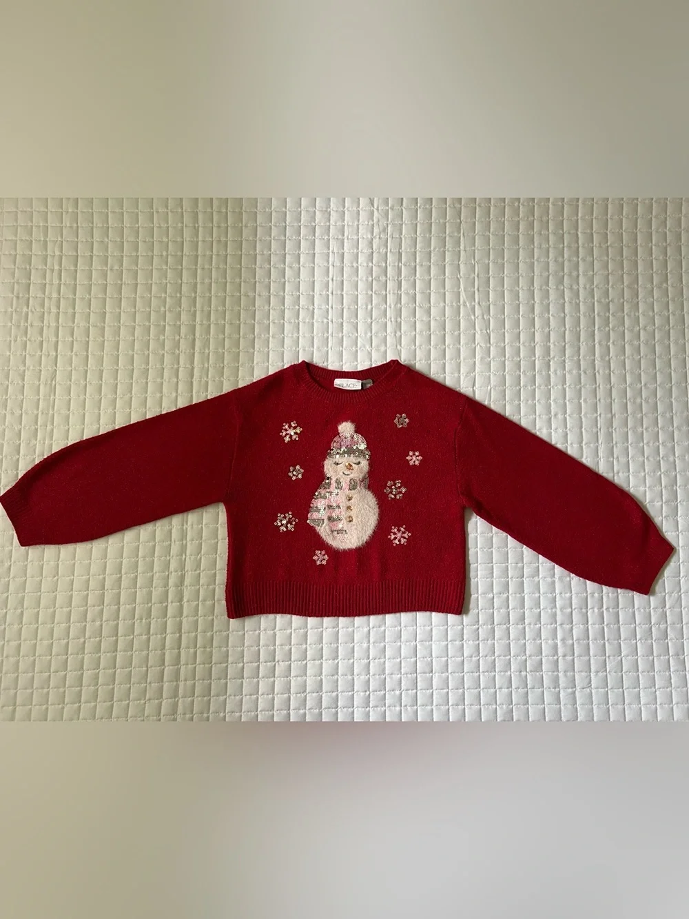 Place Girls Holiday Sweater Set - Red, Pink, Cream size 7-8